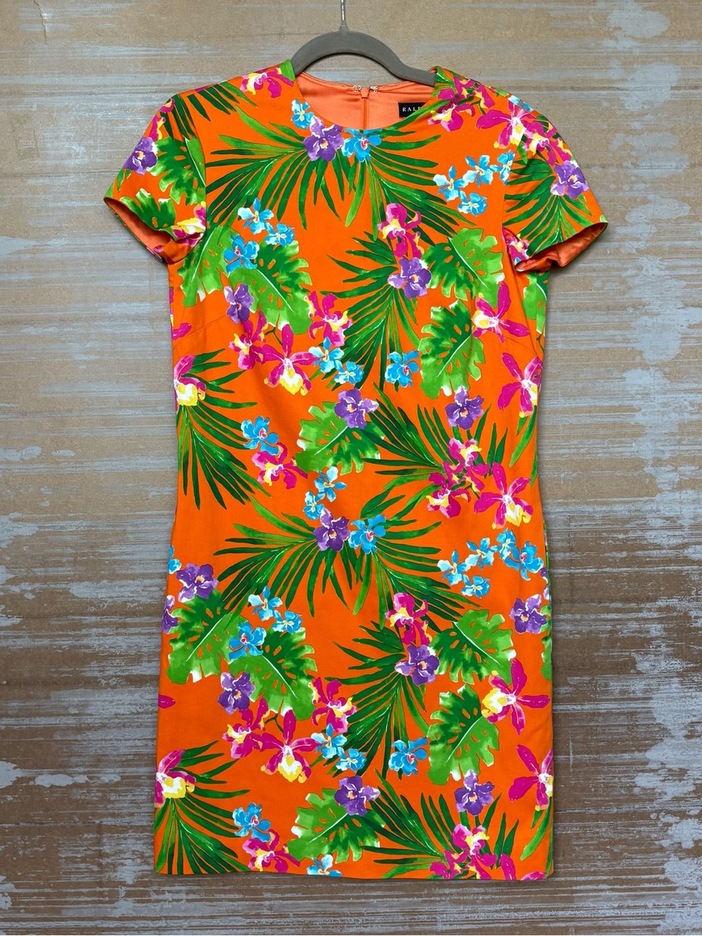 Ralph Lauren Black Label Hawaiian Floral Shift Dress Retro Vacay Preppy Womens 4